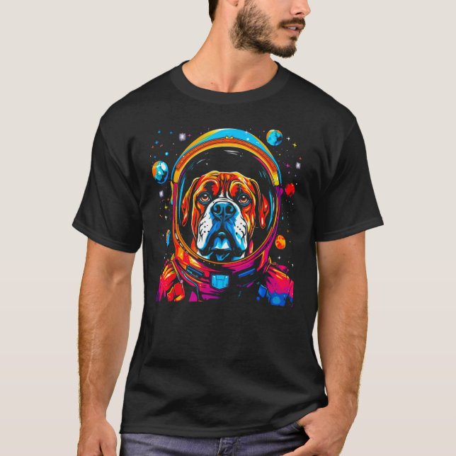 Camiseta Boxer Dog Space Astronaut (Frente)