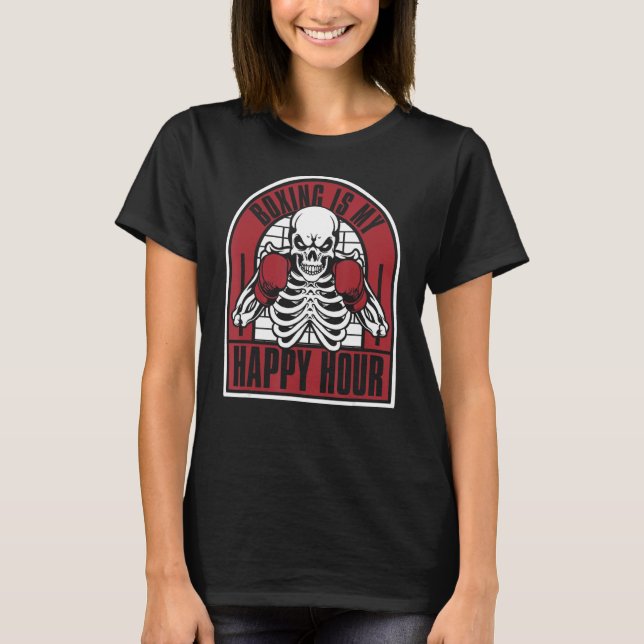 Camiseta Boxer é minha boxeira tailandesa de hora feliz (Frente)