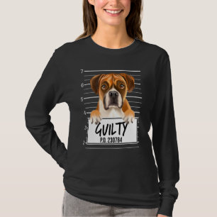 Camiseta Boxer Foto Polícia Culpado Cachorro
