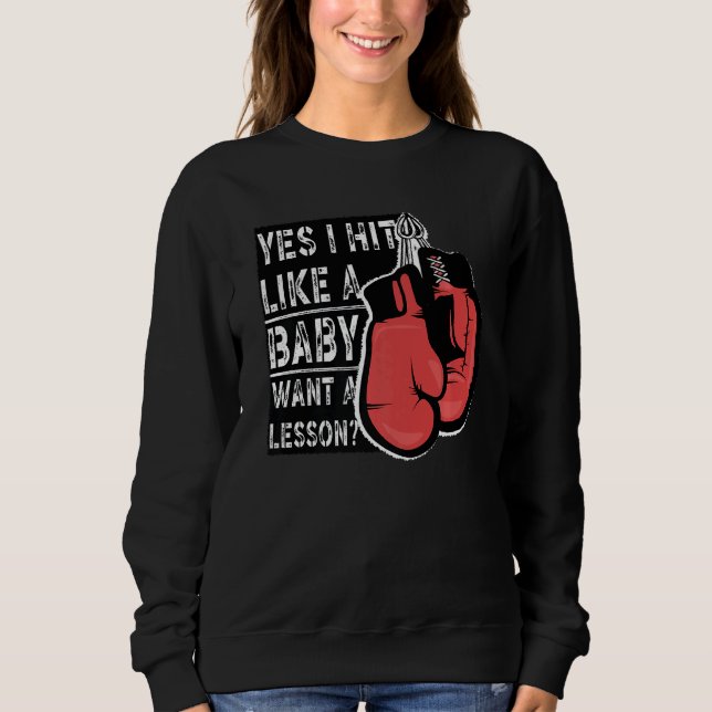 Camiseta Boxer Garotas Boxer Sim Eu Bato Como Um Bebê Quer  (Frente)