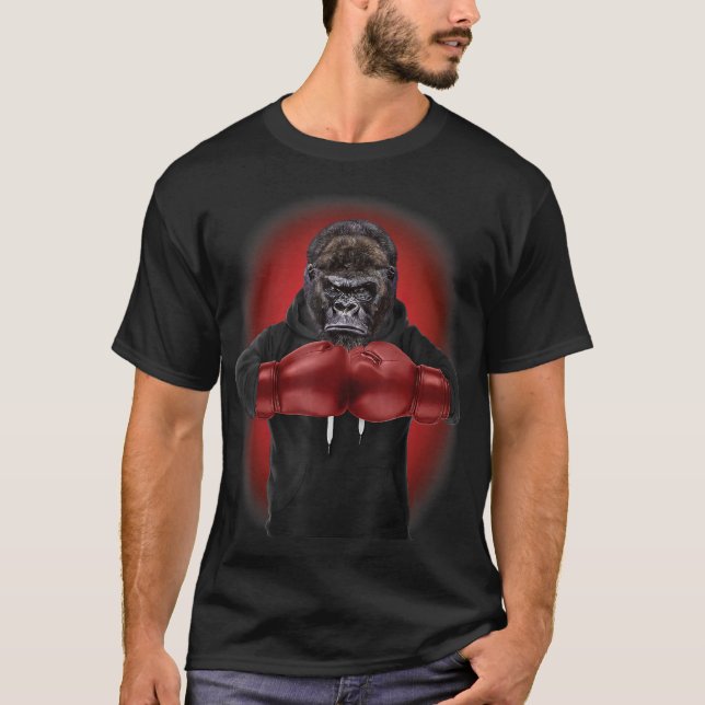Camiseta Boxer Gorilla Martial Arts Fighter Warrior Boxer (Frente)