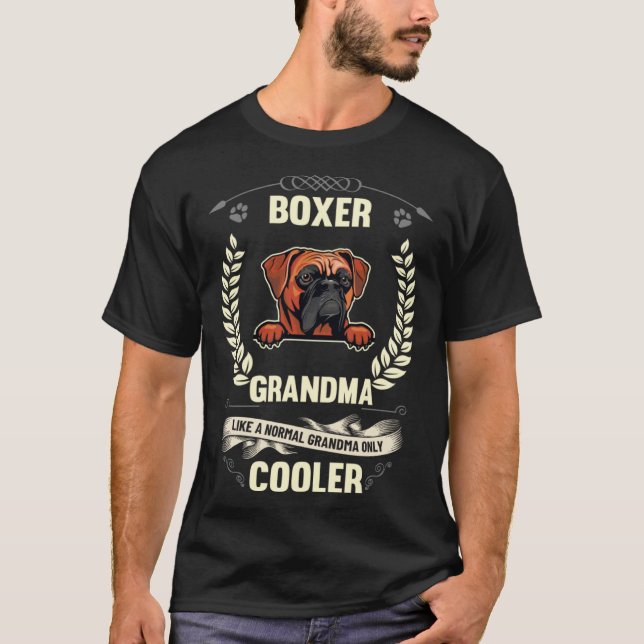 Camiseta Boxer Grandma Like A Normal Grandma Only Cooler (Frente)