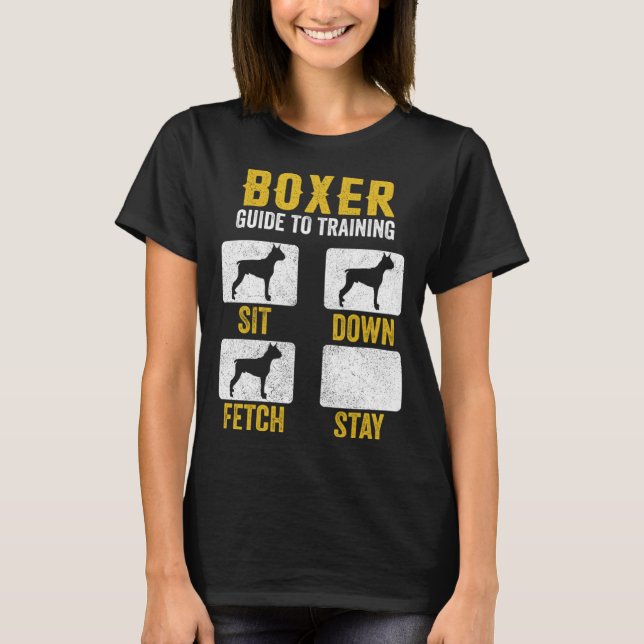 Camiseta Boxer Guide To Training  Dog Mom Dad  Owners (Frente)
