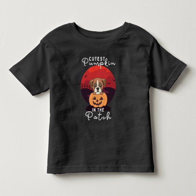 Camiseta Boxer In Pumpkin Dogs Pumpkin No Patch (Frente)