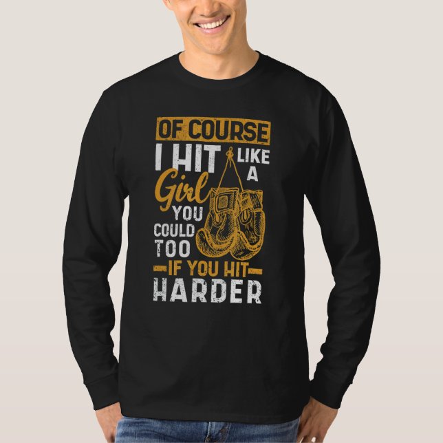 Camiseta Boxer Kickboxer Gym Boxer É Claro Que Eu Bati Como (Frente)