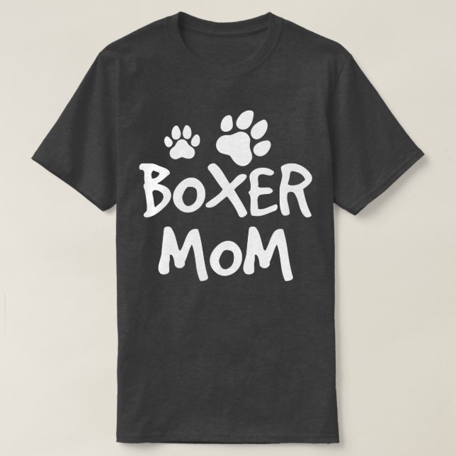 Camiseta Boxer Mãe Bonita Boxer Proprietário 1 (Frente do Design)