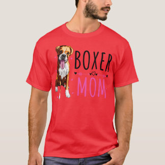 Camiseta Boxer Mãe Bonita Boxer Proprietário do Cachorro