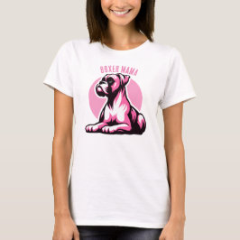 Camiseta Boxer Mama: Cachorro Rosa Bonito Silhueta Cachorro