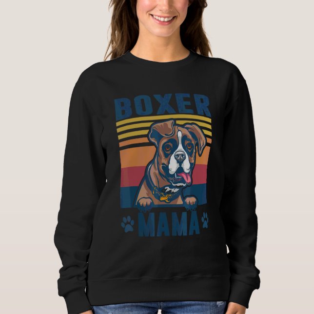 Camiseta Boxer Mama Mãe Retro Cachorro Mãe 3 (Frente)