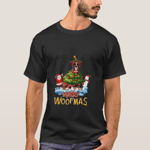 Camiseta Boxer Merry Christmas Tree Lights Dog X Mas Dogs L