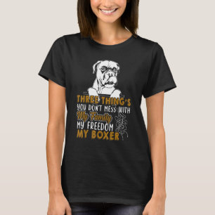 Camiseta Boxer Não Mete a Liberdade da Família Cachorro