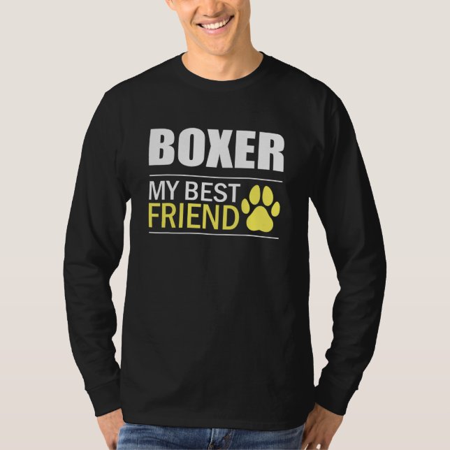 Camiseta Boxer Owner Boxer Boxer Boxer Melhor Amigo (Frente)