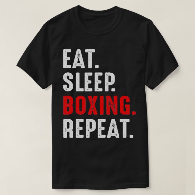 Camiseta Boxer para dormir Repetir Boxer Engraçado (Frente do Design)