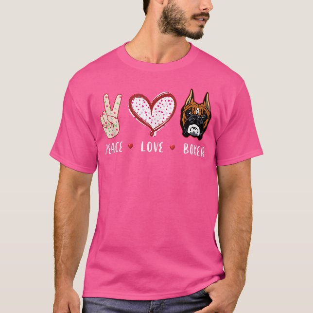 Camiseta Boxer Para Homens, Garotas Boxer (Frente)