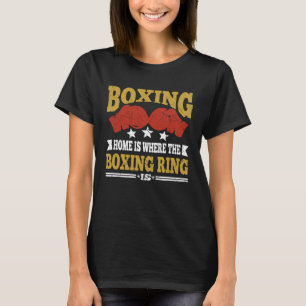 Camiseta Boxer Quote Boxing Home Está Boxing