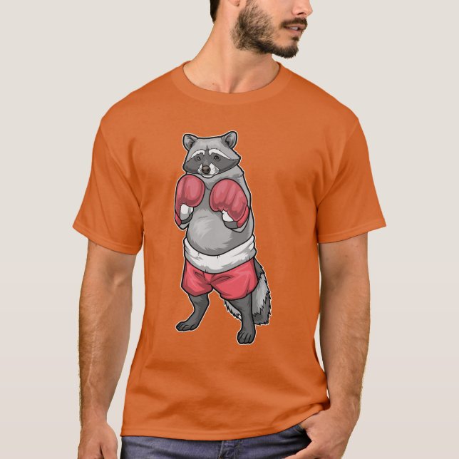 Camiseta Boxer Racoon Boxing luvas Boxing (Frente)