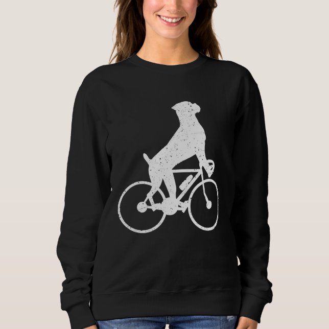Camiseta Boxer riding a bicycle boxer dog  autumn (Frente)