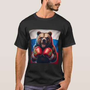 Camiseta Boxer Russo Orgulhoso Boxer Rússia Kickboxer Boxer
