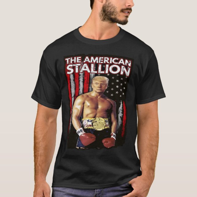 Camiseta Boxer Trump Rocky Trump Meme Trump 2024 (Frente)