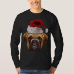 Camiseta Boxer Ugly Christmas Dog Santa Hat Xmas Gift<br><div class="desc">Bonito Boxer Feio De Natal Cachorro Papai Noel Presente. Esta roupa de Xmas, amante de Cachorro, faz um pijama perfeito. Este design roupa gráfico também faz uma ideia de presente de X-mas excelente para amantes de cachorros, amantes de cachorros, bigodeiros e donos de animais de estimação, ou amantes de os...</div>