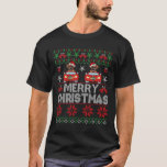 Camiseta Boxer Ugly Christmas Sweater Com Santa Hat Para Ki<br><div class="desc">Suéter De Natal Feio Com Papai Noel Para Crianças</div>