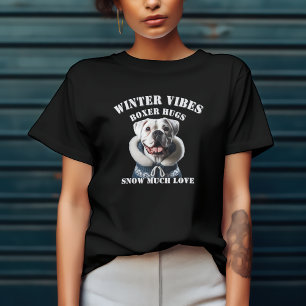 Camiseta Boxer Vibrações de Inverno Abraça Muito Amor à Nev