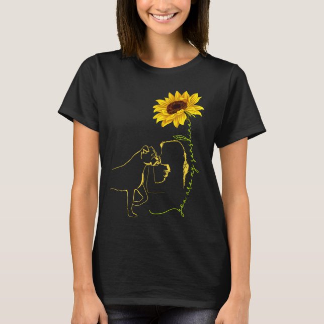 Camiseta Boxer You Are My Sunshine Best Idea for Dog mom (Frente)