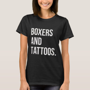 Camiseta Boxers E Tattoos Proprietário Alemão De Boxeiro Cã