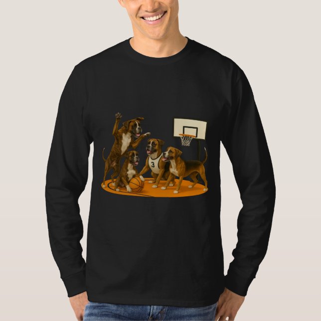 Camiseta Boxers playing basketball (Frente)