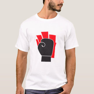 Camiseta Boxhandschuh Silhouette Mit Kraftvollen Strahlen
