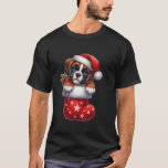 Camiseta Boxin Em Sock Christmas Santa Hat Xmas Dog Lover<br><div class="desc">Boxin Em Sock Christmas Santa Hat Xmas Dog Lover</div>