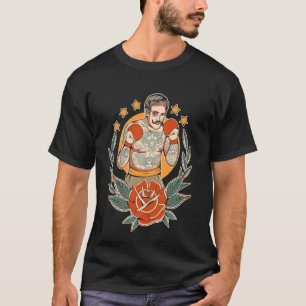 Camiseta Boxin Flash Edgy Boxin da Tatuagem Tradicional Ame