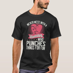 Camiseta Boxin Kickboxing Women Glove Workout Kickboxer