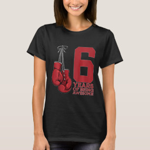 Camiseta Boxing 6 Anos De Estar Incrível 6 Boxer Aniversári
