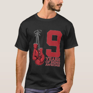 Camiseta Boxing 9 Anos De Ser Incrível Boxer 9º Aniversário