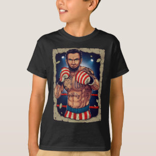 Camiseta Boxing Abe Lincoln 4 De Julho Shirt Abe Lincoln J