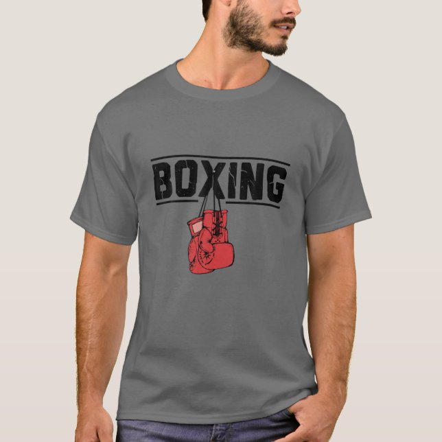 Camiseta Boxing Boxing Champ Vintage Luvas Boxers Presente (Frente)