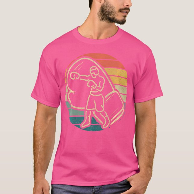 Camiseta Boxing Boxing Glove em Círculo Vintage (Frente)