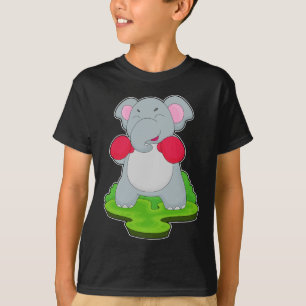 Camiseta Boxing de elefante Boxing luvas Boxing