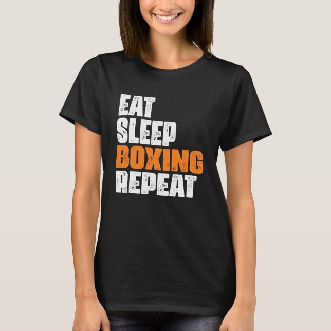 Camiseta Boxing de latência Repetir Entusiasta de boxe Pull (Frente)