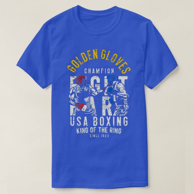 Camiseta Boxing de luvas de ouro (Frente do Design)