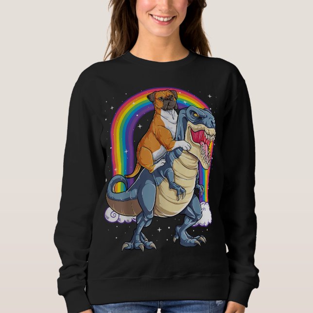 Camiseta Boxing Dinossaur T rex Gift Dog Lover Boys Ki (Frente)
