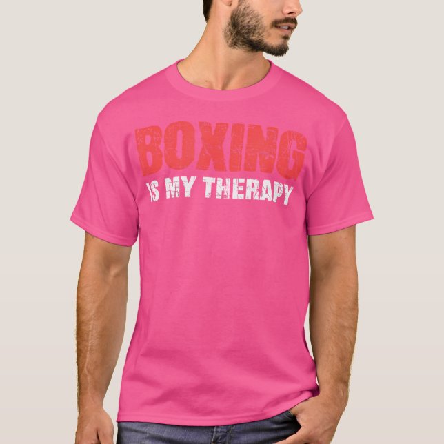 Camiseta Boxing É Minha Terapia Para Boxers (Frente)