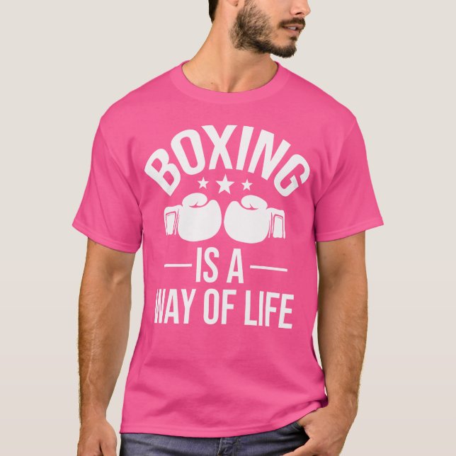 Camiseta Boxing É Um Modo De Vida Para O Kickboxer Gym B (Frente)