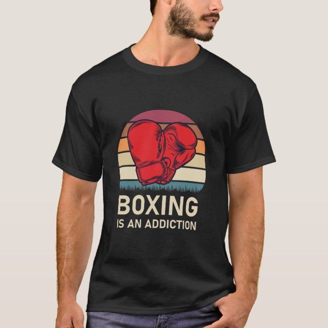 Camiseta Boxing É Um Vício - kickboxer - Boxer (Frente)