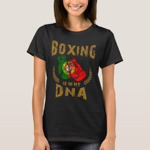 Camiseta Boxing está no meu D-n-a Portugal Bandeira Luvas