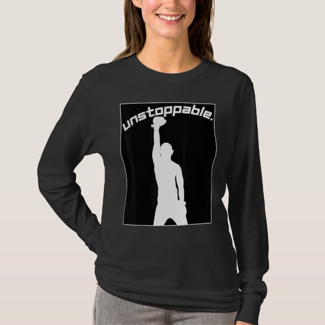 Camiseta Boxing Graphic Gym Workout Motivation Unstoppable (Frente)