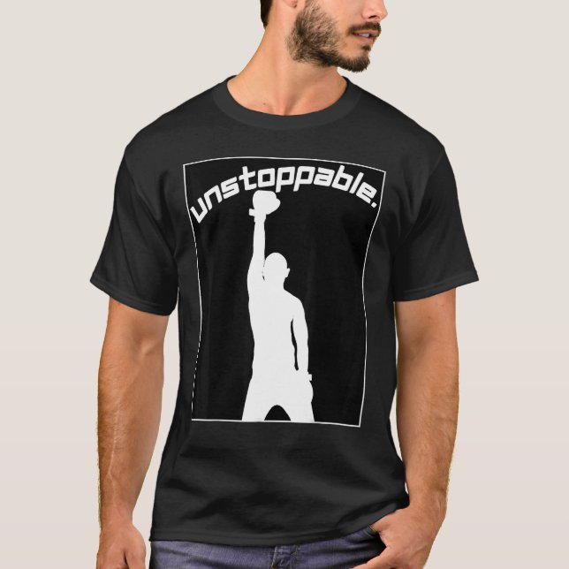 Camiseta Boxing Graphic Gym Workout Motivation Unstoppable (Frente)