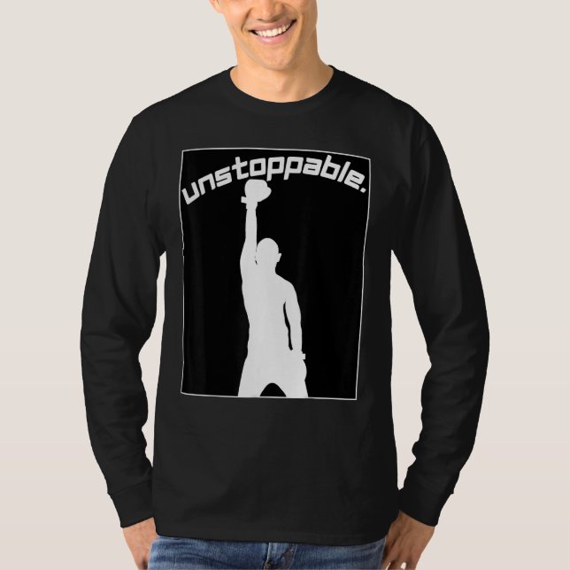 Camiseta Boxing Graphic Gym Workout Motivation Unstoppable (Frente)