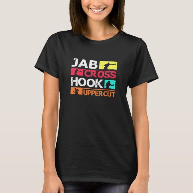 Camiseta Boxing Jab Cross Hook Uppercut Boxer Coach Fighter (Frente)